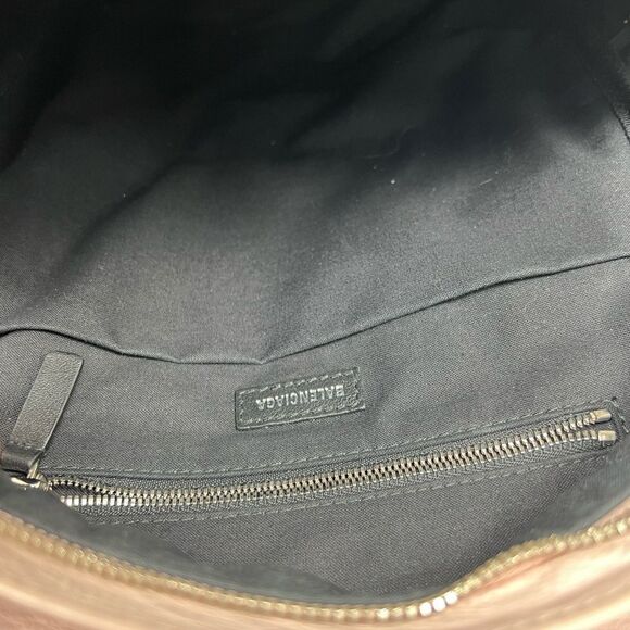 Balenciaga Smooth Calfskin Logo Small Everyday Backpack Light Rose Black main image 9